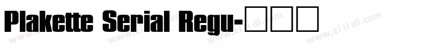 Plakette Serial Regu字体转换